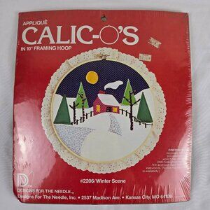 Designs For the Needle Applique Calic-O's Kit #2206 Winter Scene Vintage 1982